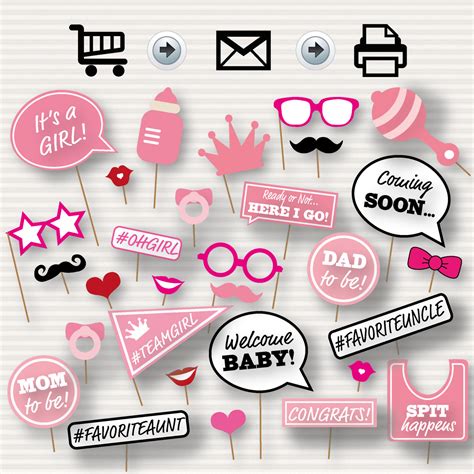 photo booth props free printables|baby shower props printable.